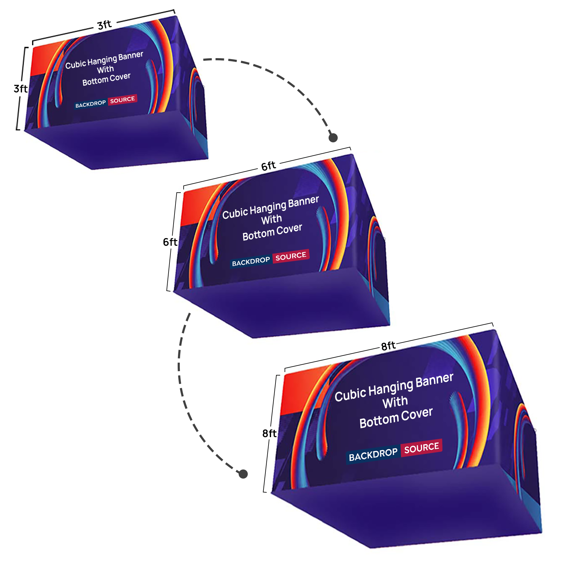 Sky Tube Cubic Hanging Banner