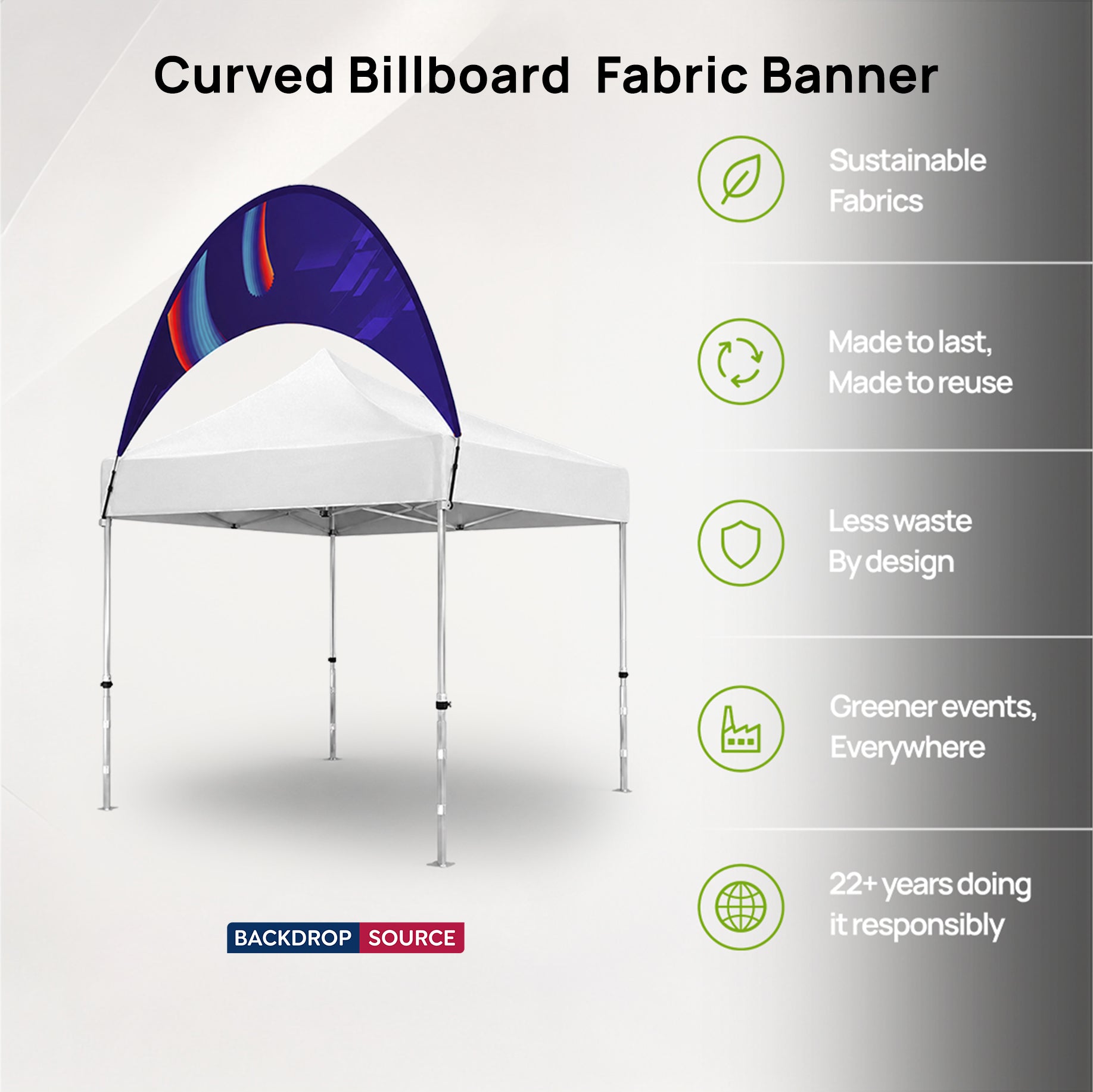 Curved Outdoor Billboard Fabric Banner (only billboard)