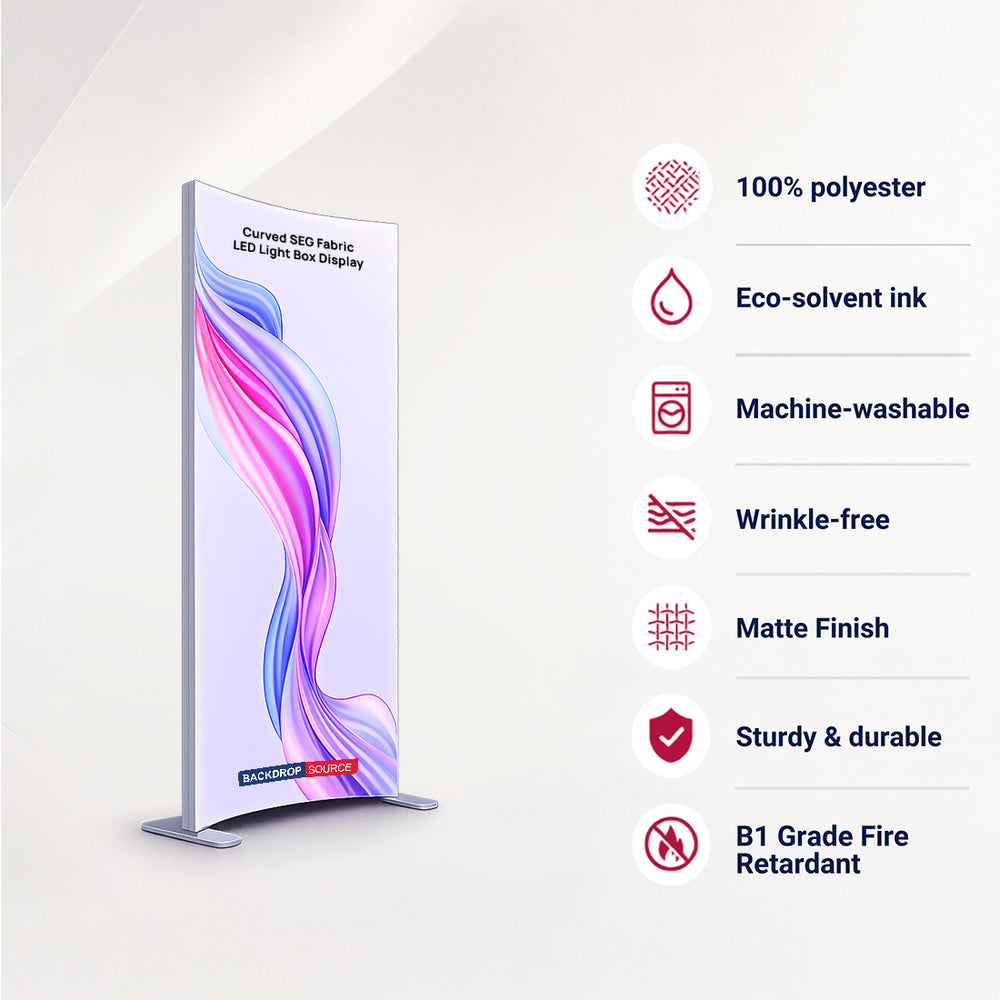 Curved SEG Fabric LED Light Box Display