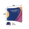 10ft x 10ft Curved Exhibit Pro 3-in-1 Display Kit with Illume Lights - Backdropsource