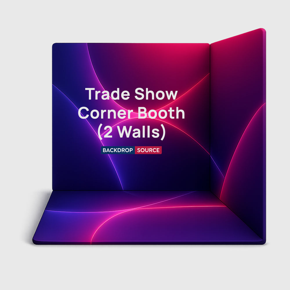 Custom Printed Trade Show Corner Booth (2 Walls)