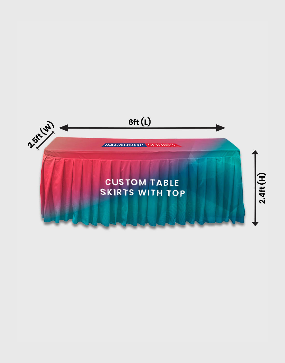 Custom Fitted Table Skirts with Top