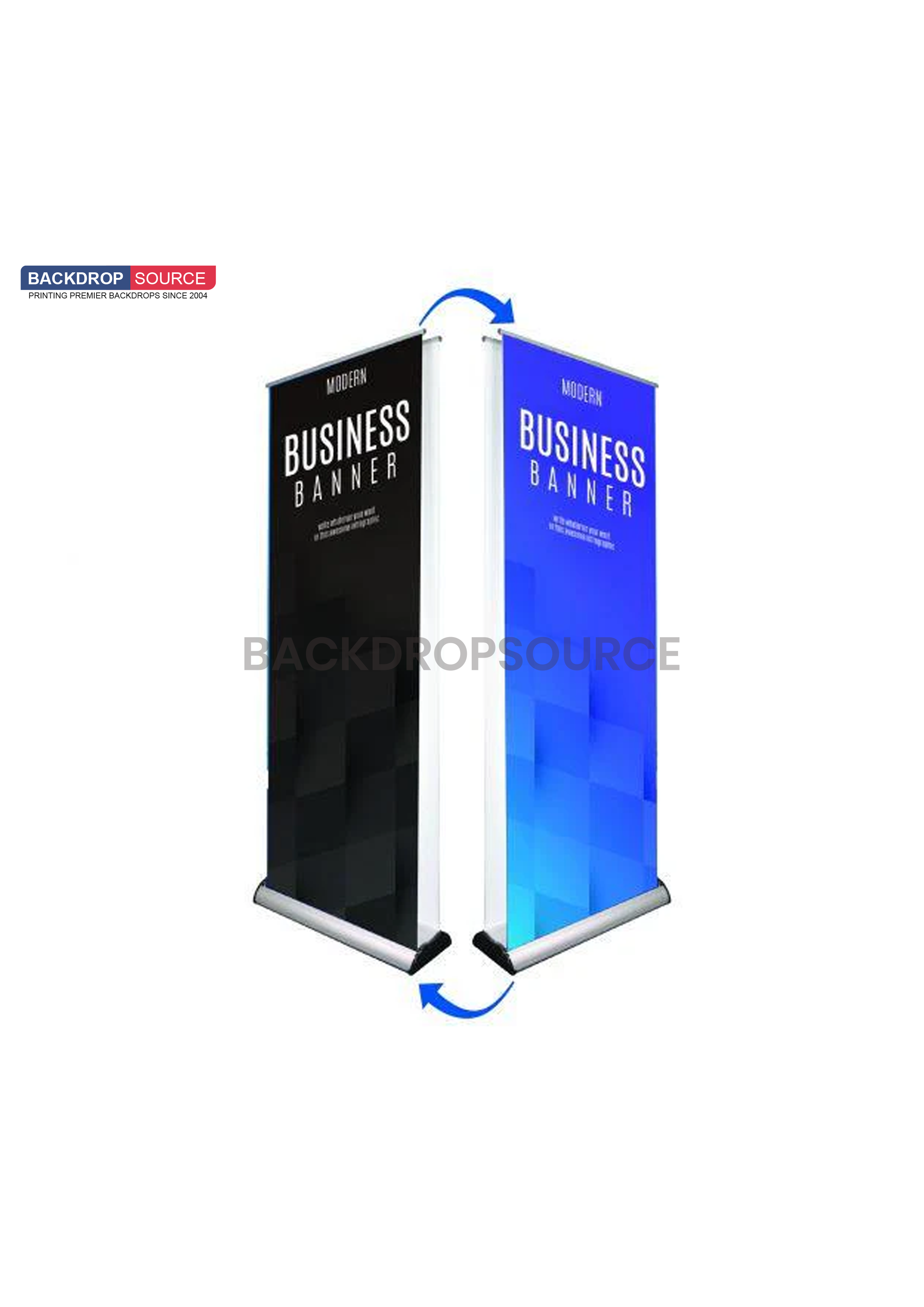 Double-sided wide base Roll Up Banner