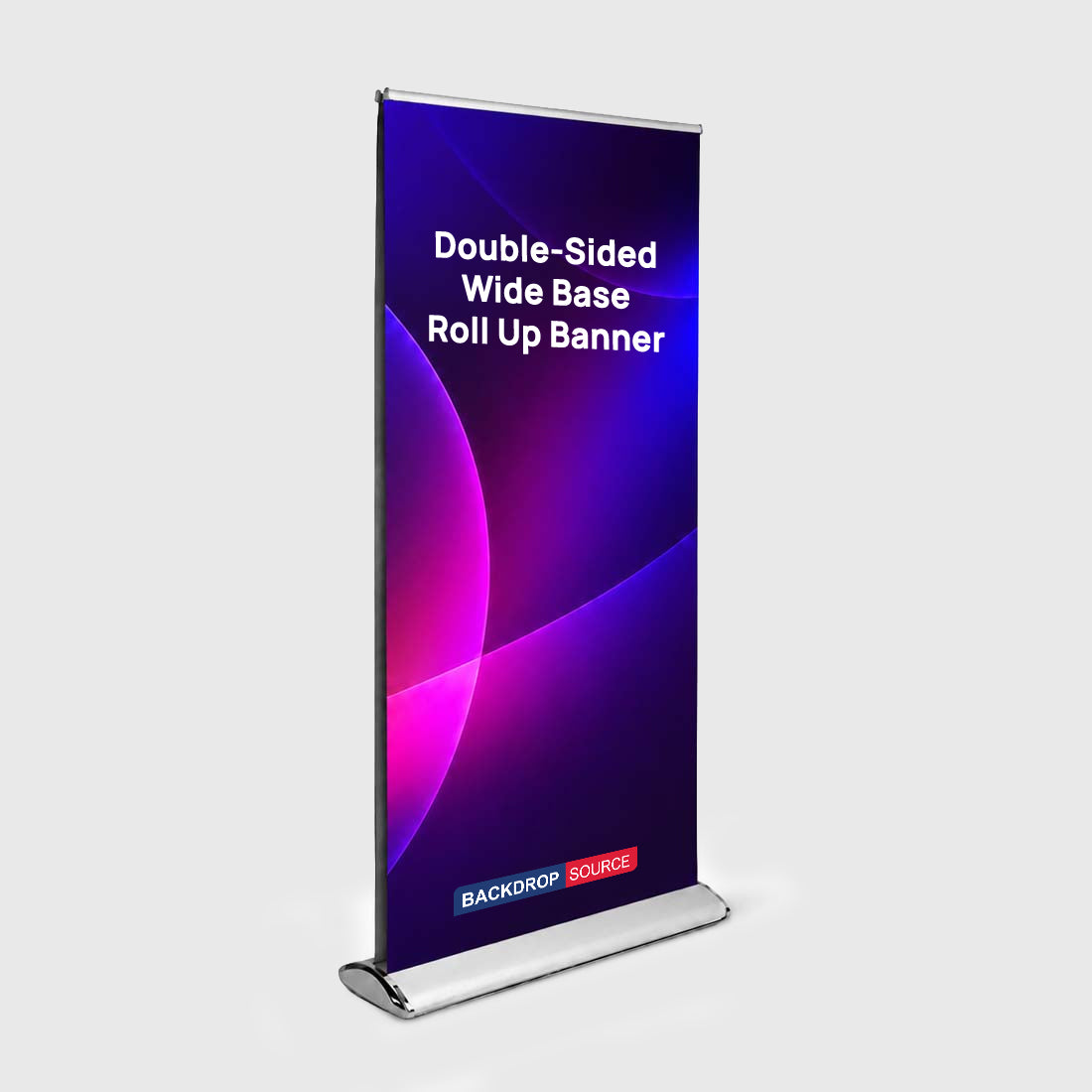 Double-sided wide base Fabric Roll Up Banner