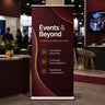 Double-sided wide base Fabric Roll Up Banner