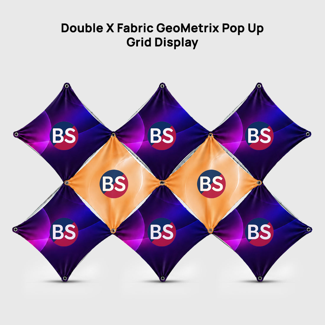 Double X Fabric GeoMetrix Pop Up Grid Display