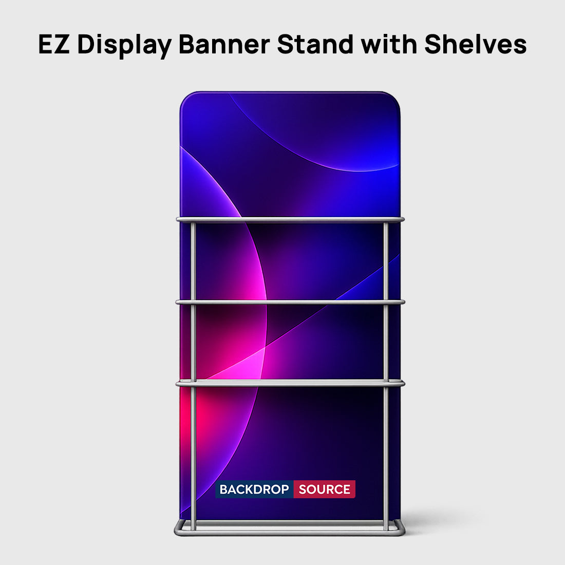EZ Display Banner Stand with Shelves