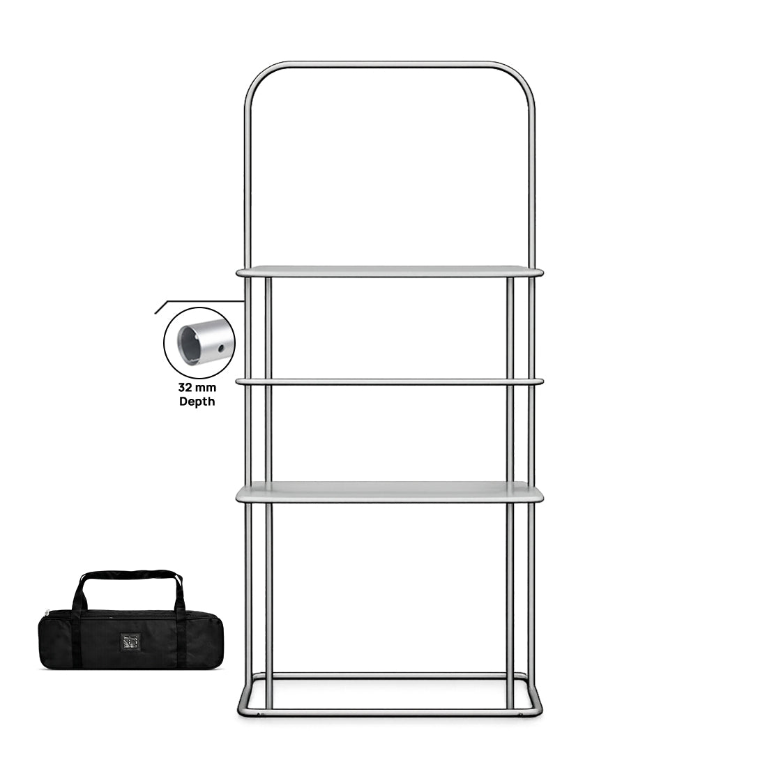 EZ Display Banner Stand with Shelves