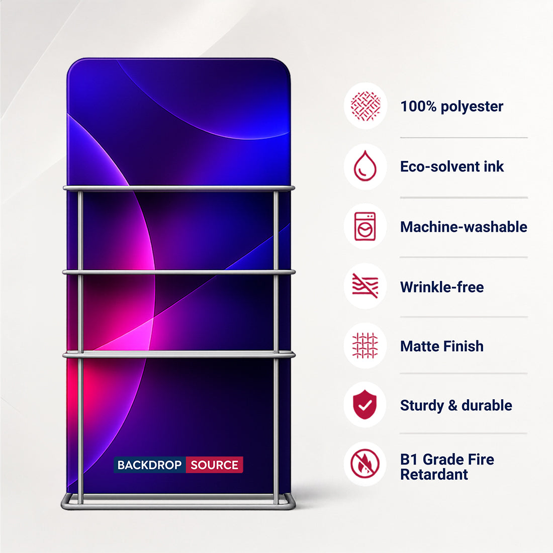 EZ Display Banner Stand with Shelves