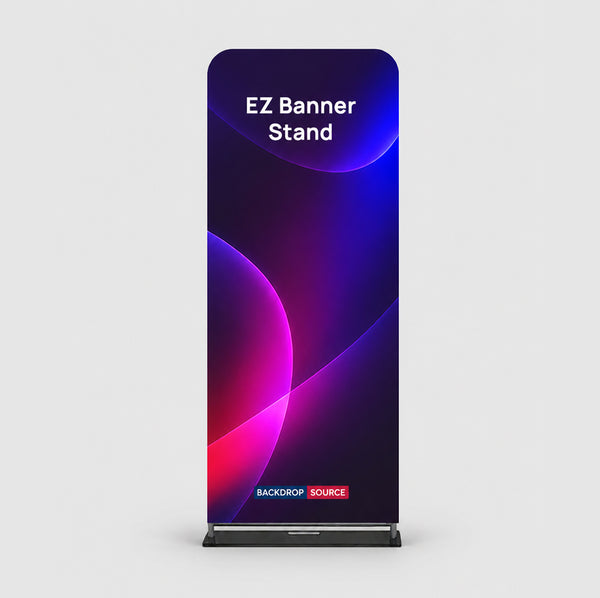 Soportes EZ Banner para exhibiciones en ferias comerciales