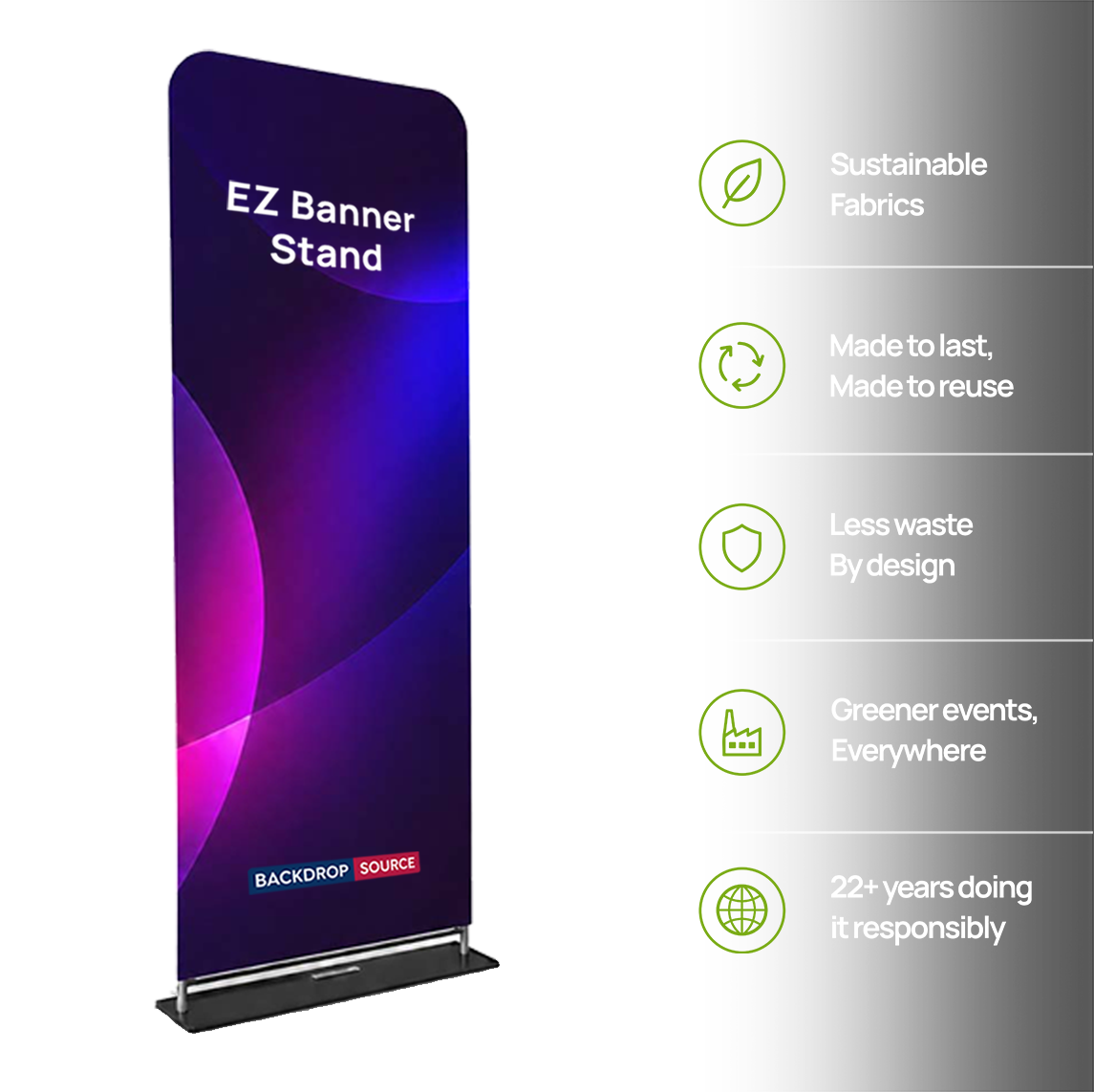 EZ Fabric Banner Stands for Trade Show Displays