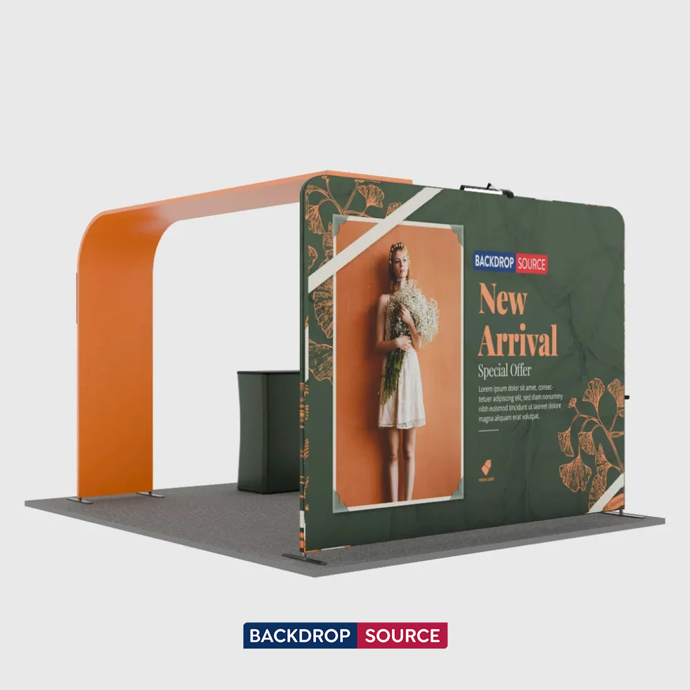 Economy L Arch TV Display Exhibition Kit for 10ft Wide Booths