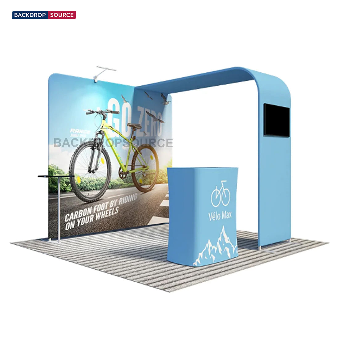 Economy L Arch TV Display Exhibition Kit for 10ft Wide Booths