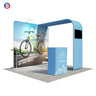 Kit de exhibición de TV con arco en L económico para stands de 10 pies de ancho