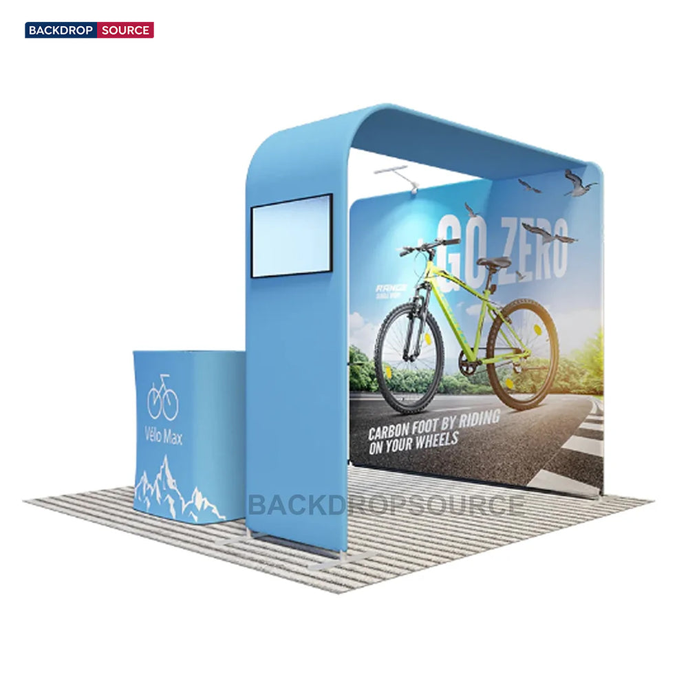 Economy L Arch TV Display Exhibition Kit for 10ft Wide Booths