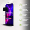 Exhibition Display Stand with Shelving & TV Mount