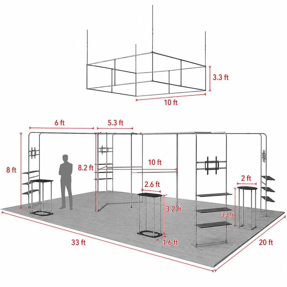 Modular Booth Kits 30ft x 20ft - Model 4