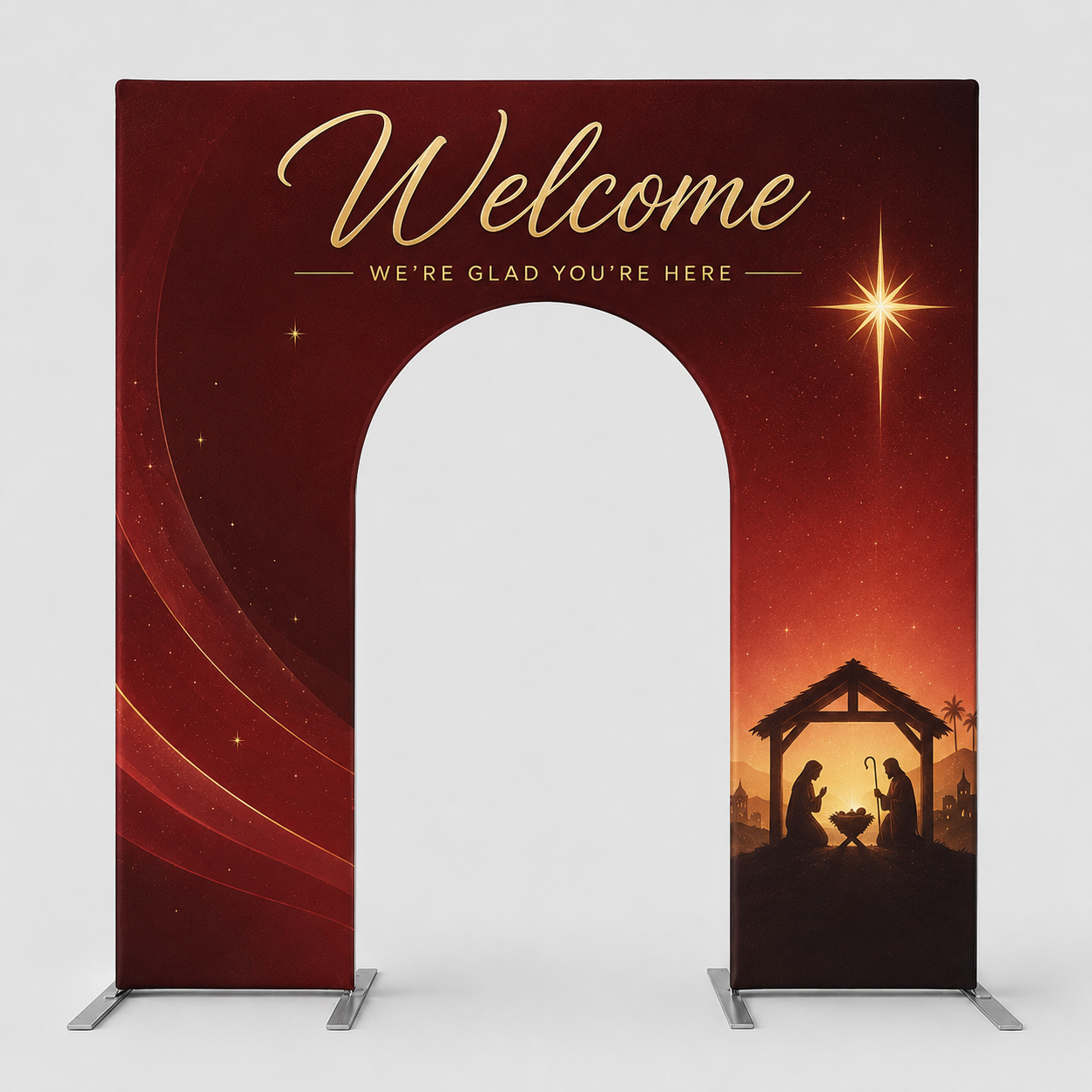 Church Welcome Arch Fabric Display