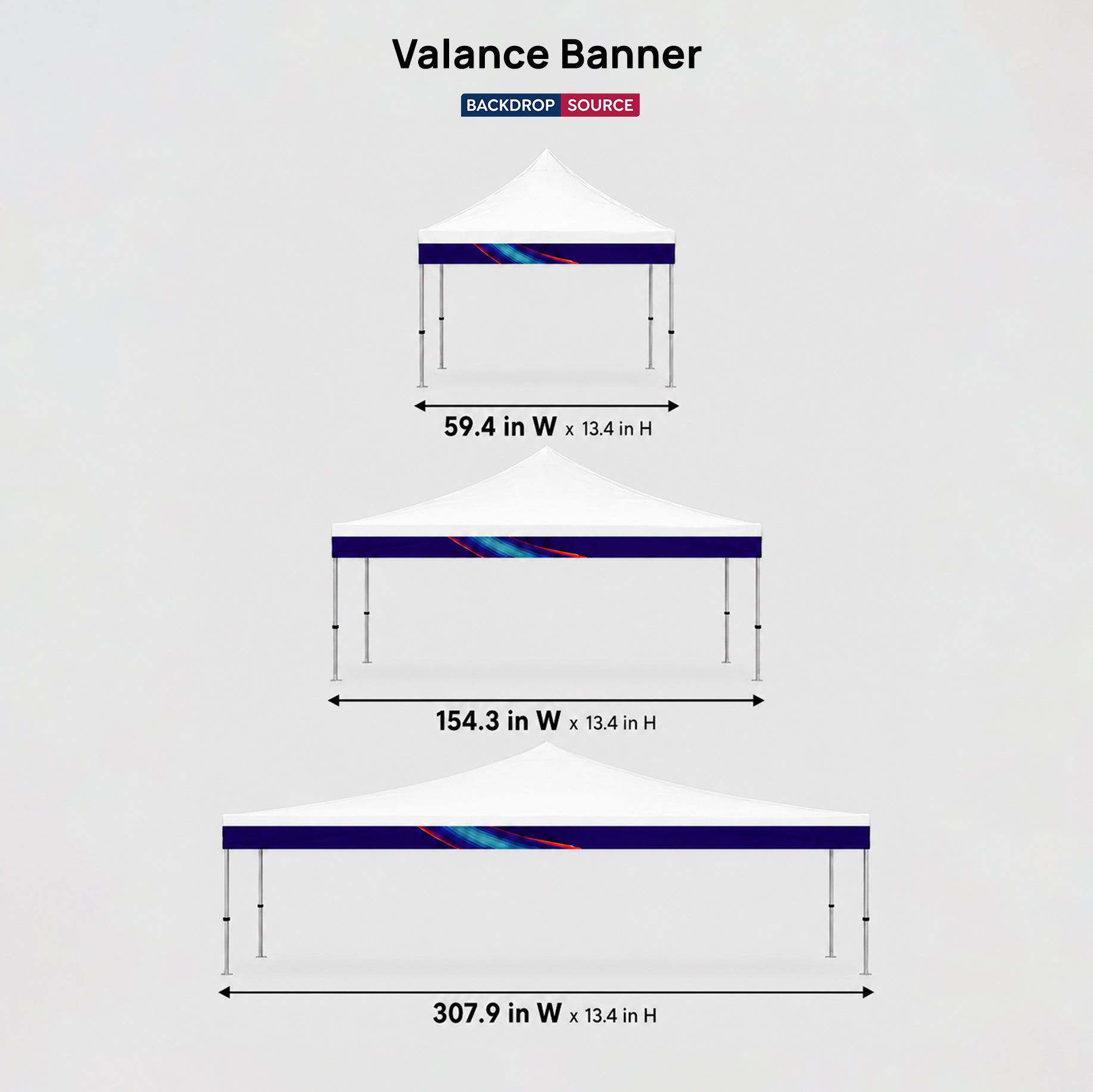 Fabric Canopy Tent Valance Banner