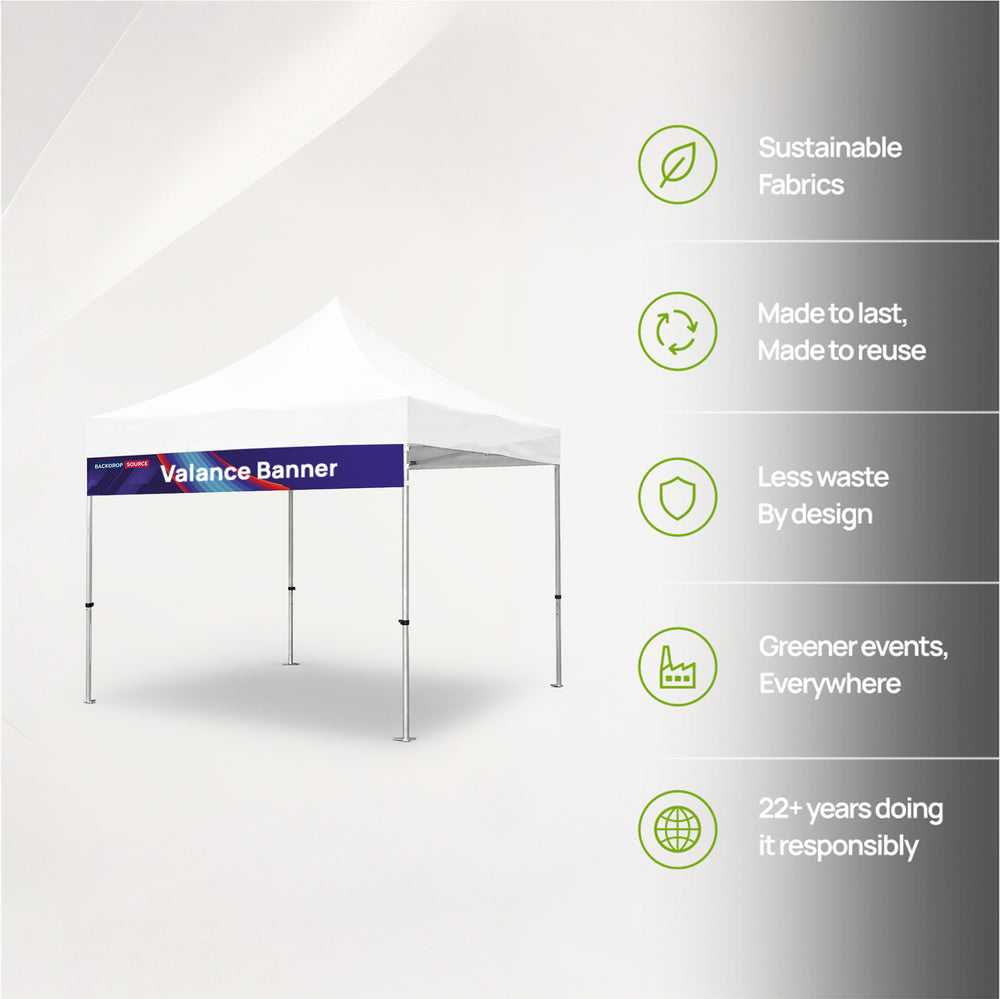 Fabric Canopy Tent Valance Banner