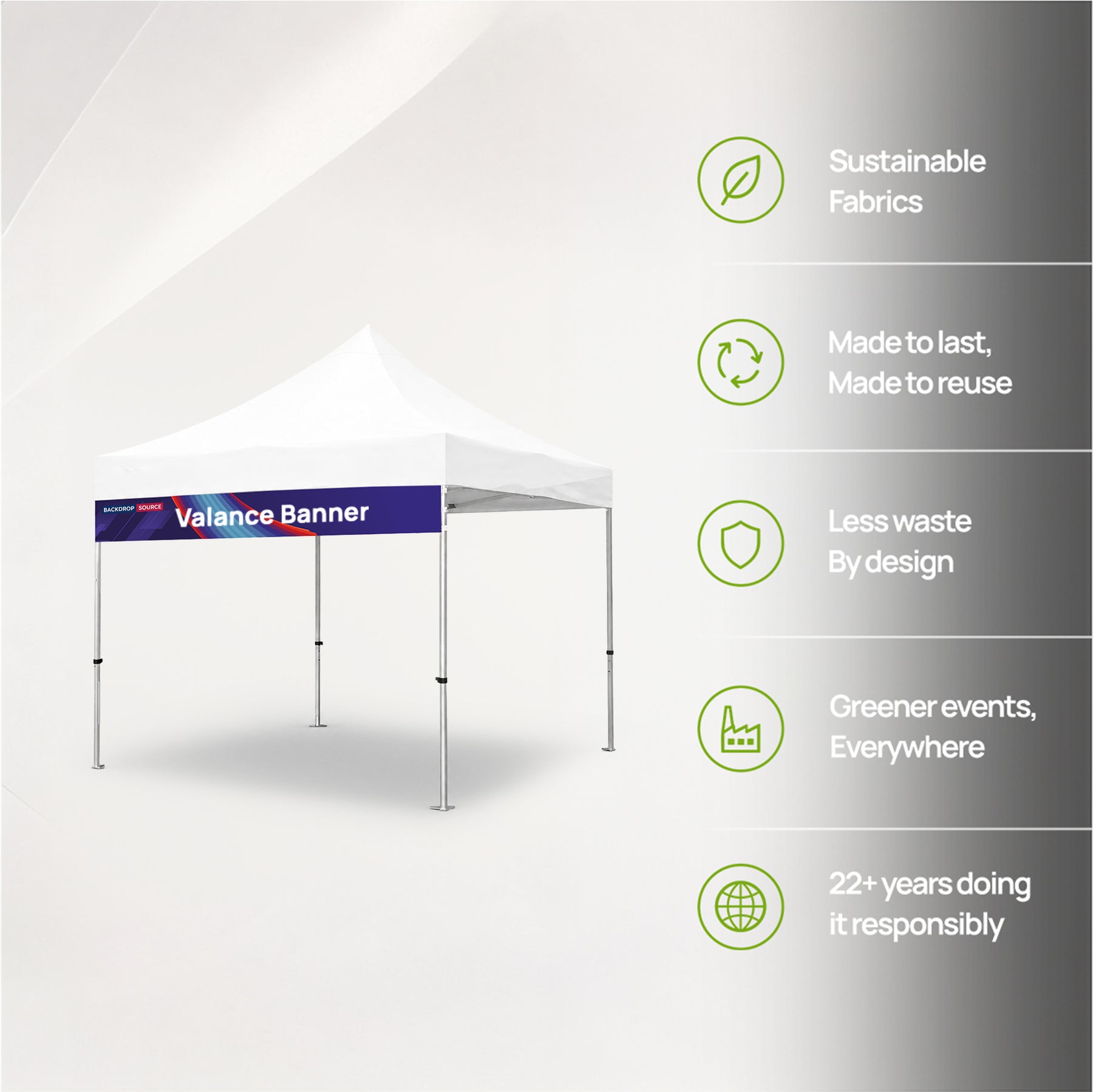 Carpa con dosel personalizada y resistente (6,5 pies x 10 pies)