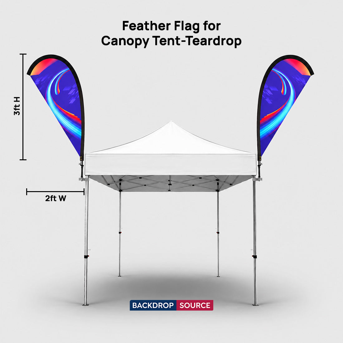 Fabric Feather Flag for Canopy Tents