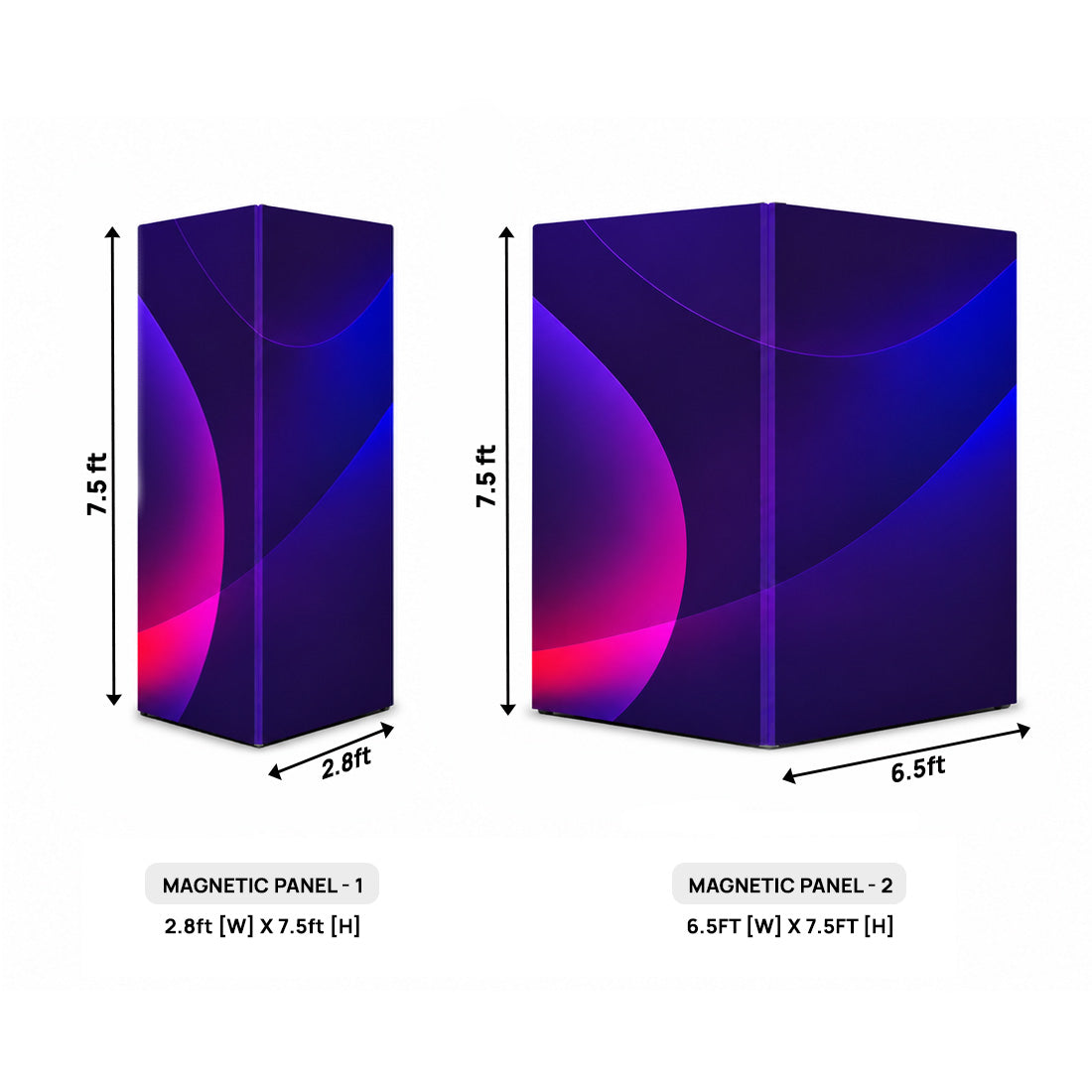Fabric Magnetic Partition Display – 2 Panel