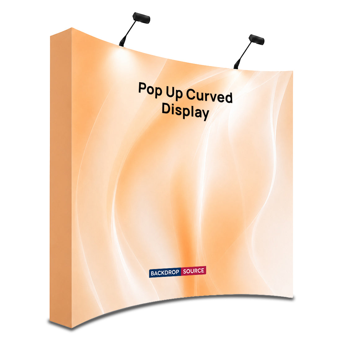 Fabric Popup Curved Backwall Kit with Clamping Lights