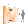 Fabric Popup Curved Backwall Kit with Clamping Lights