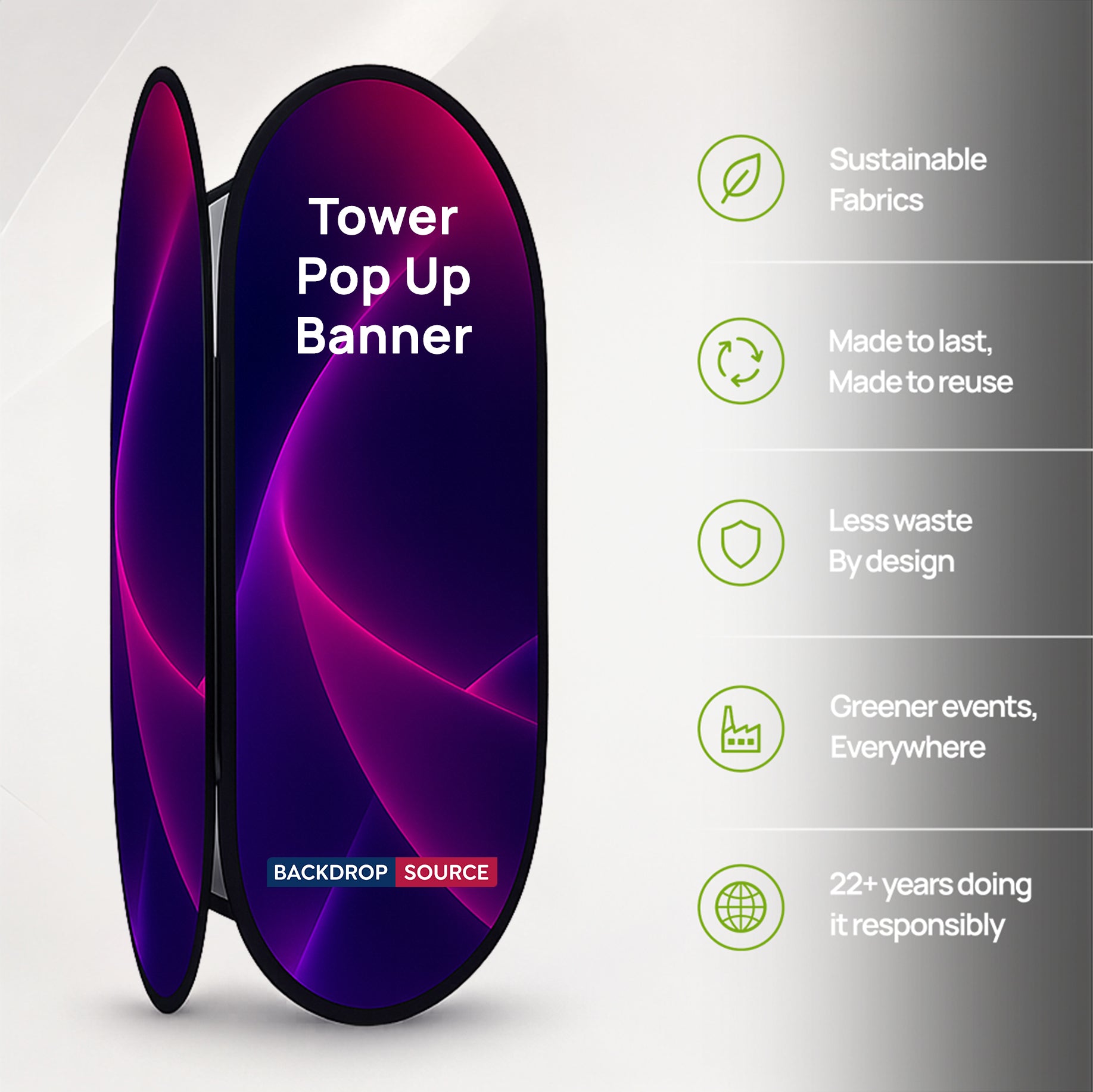 Fabric Tower Pop Up Banners