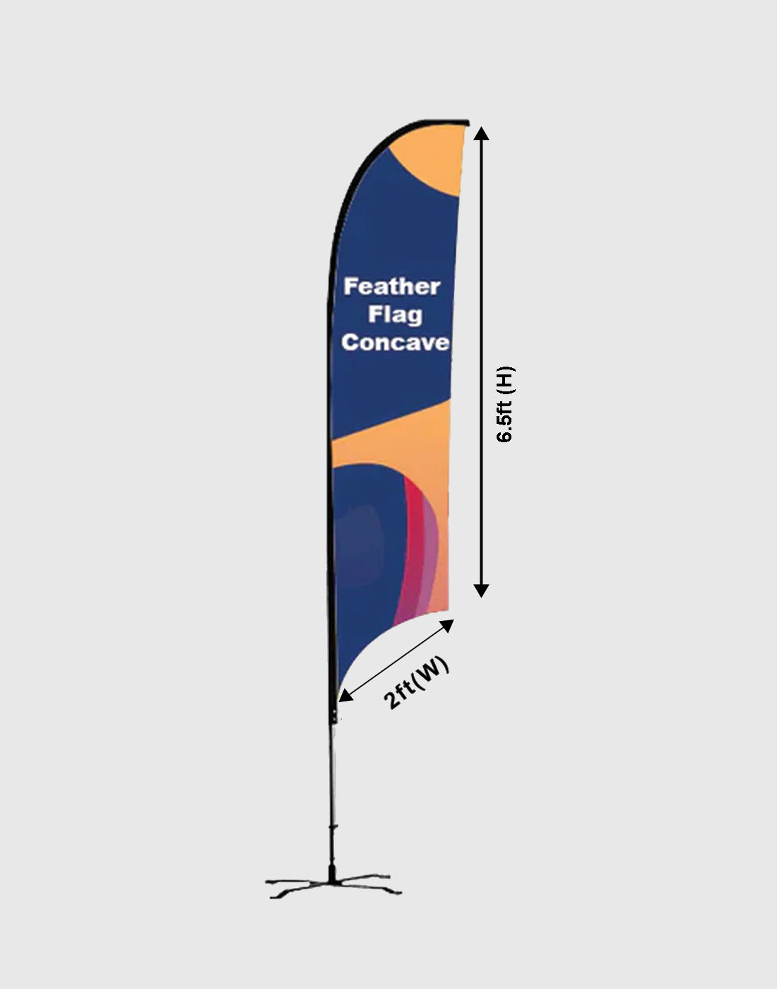 Feather Flag-Concave - Backdropsource