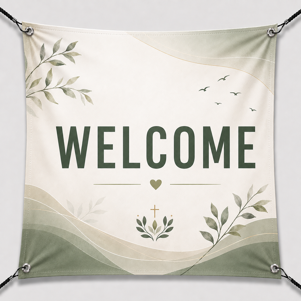 Church Felt Fabric Print - Seasonal Decor