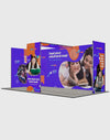Espositore modulare SEG Lightbox da 10 piedi per fiere - Modello 1