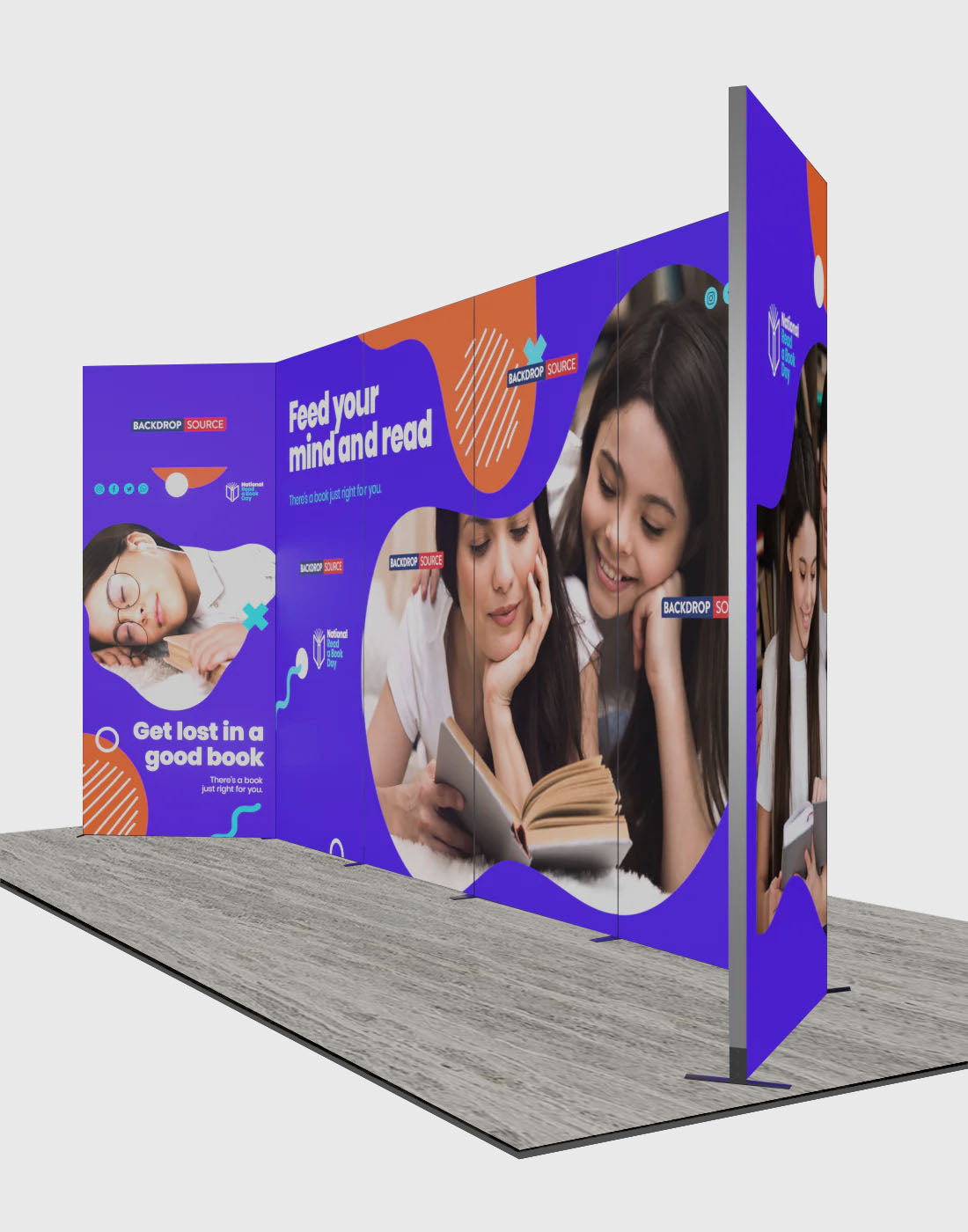Espositore modulare SEG Lightbox da 10 piedi per fiere - Modello 1