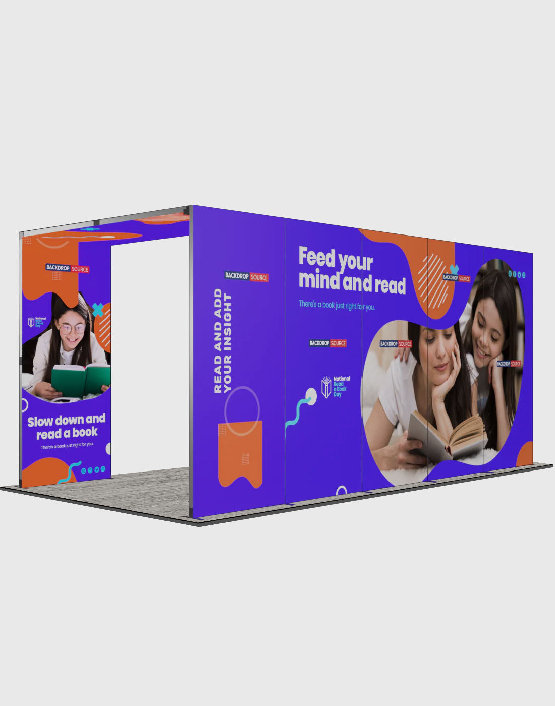 Espositore modulare SEG Lightbox da 10 piedi per fiere - Modello 1