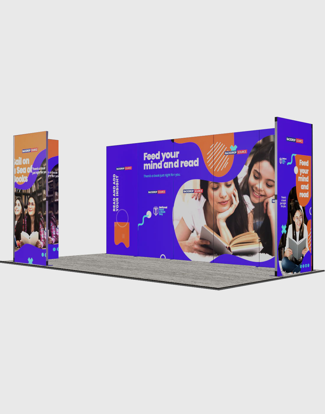 Espositore modulare SEG Lightbox da 10 piedi per fiere - Modello 1