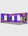 Espositore modulare SEG Lightbox da 10 piedi per fiere - Modello 1