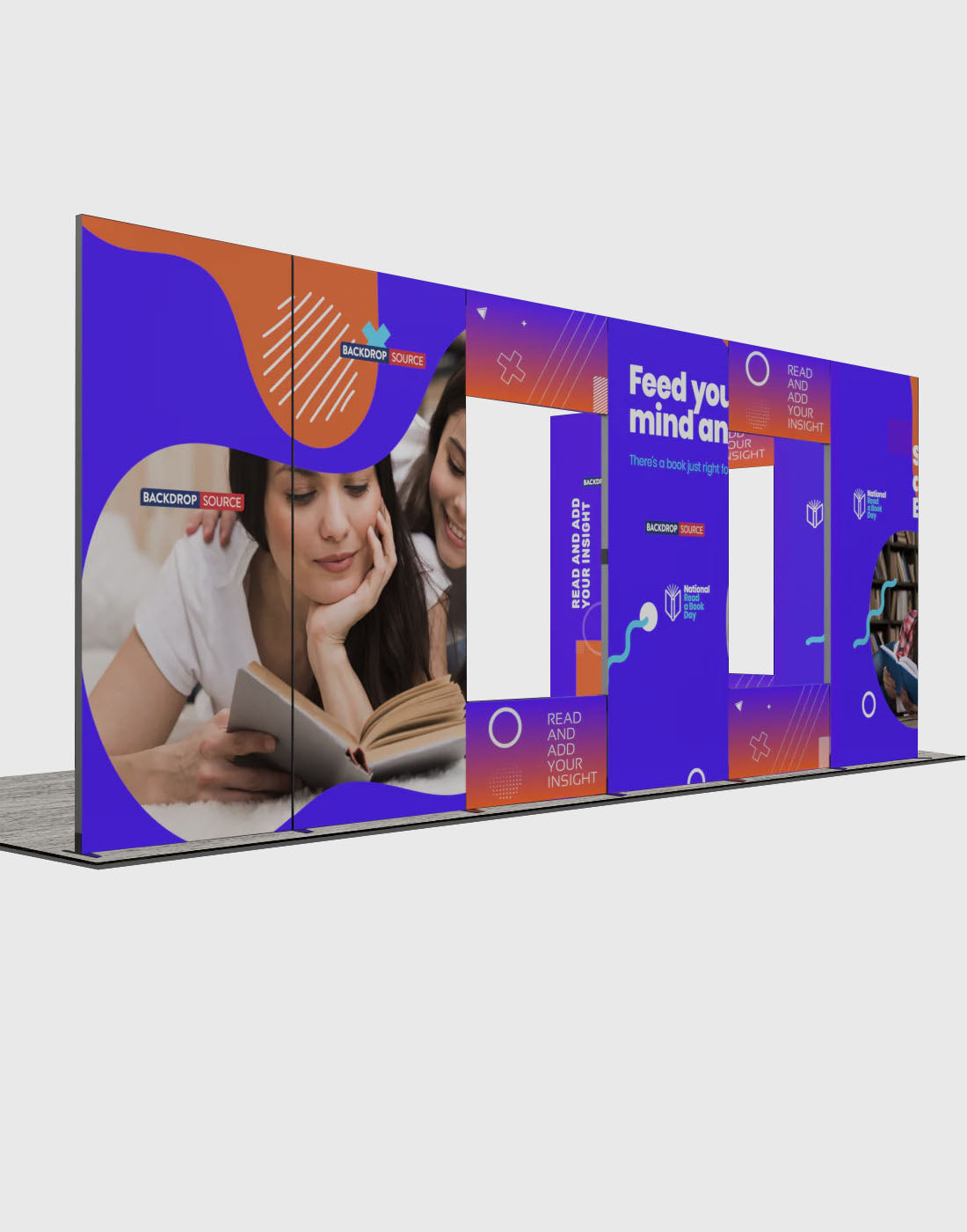 Espositore modulare SEG Lightbox da 10 piedi per fiere - Modello 1