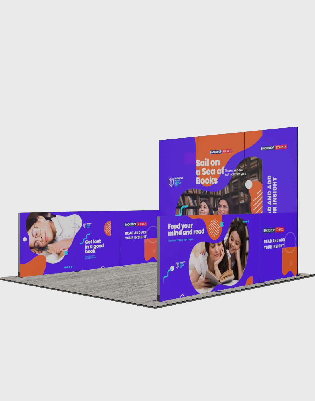 Espositore modulare SEG Lightbox da 10 piedi per fiere - Modello 1