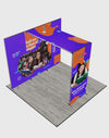 Espositore modulare SEG Lightbox da 10 piedi per fiere - Modello 1