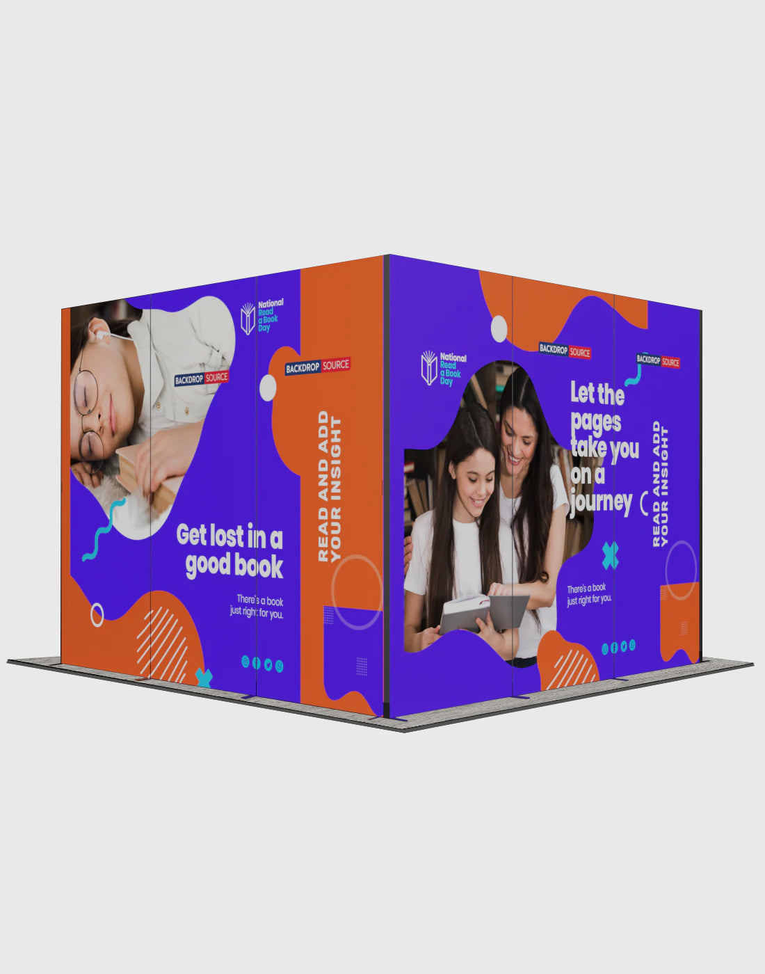 Espositore modulare SEG Lightbox da 10 piedi per fiere - Modello 1