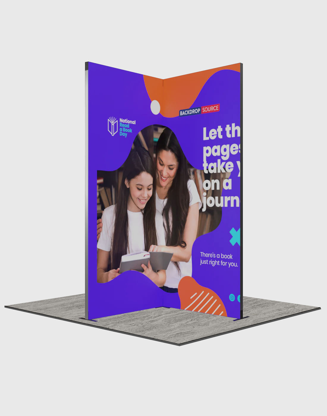 Espositore modulare SEG Lightbox da 10 piedi per fiere - Modello 1