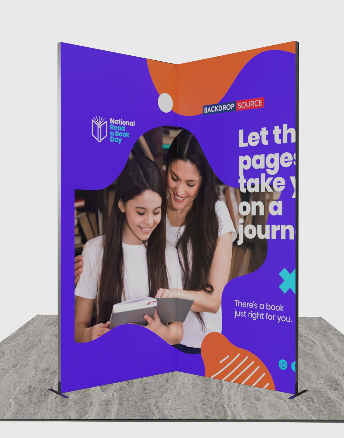 Espositore modulare SEG Lightbox da 10 piedi per fiere - Modello 1