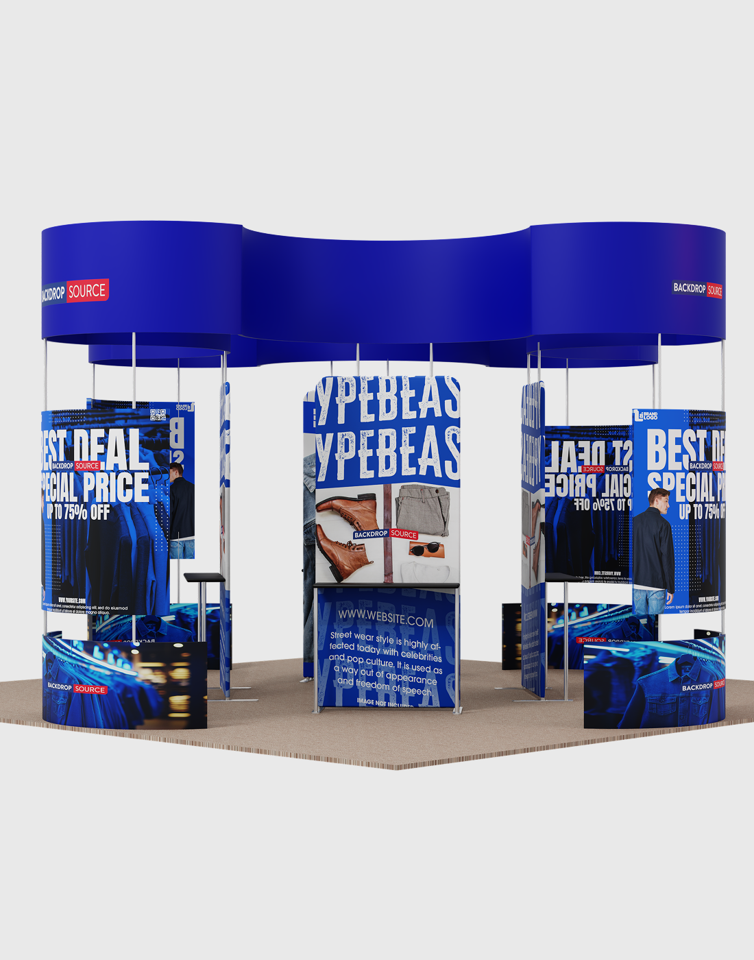 Modular Booth Kits 20ft x 20ft - Model 14