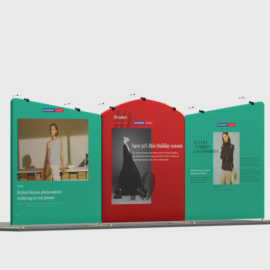 20x10 Round Top with Inclined Straight Exhibition Kit