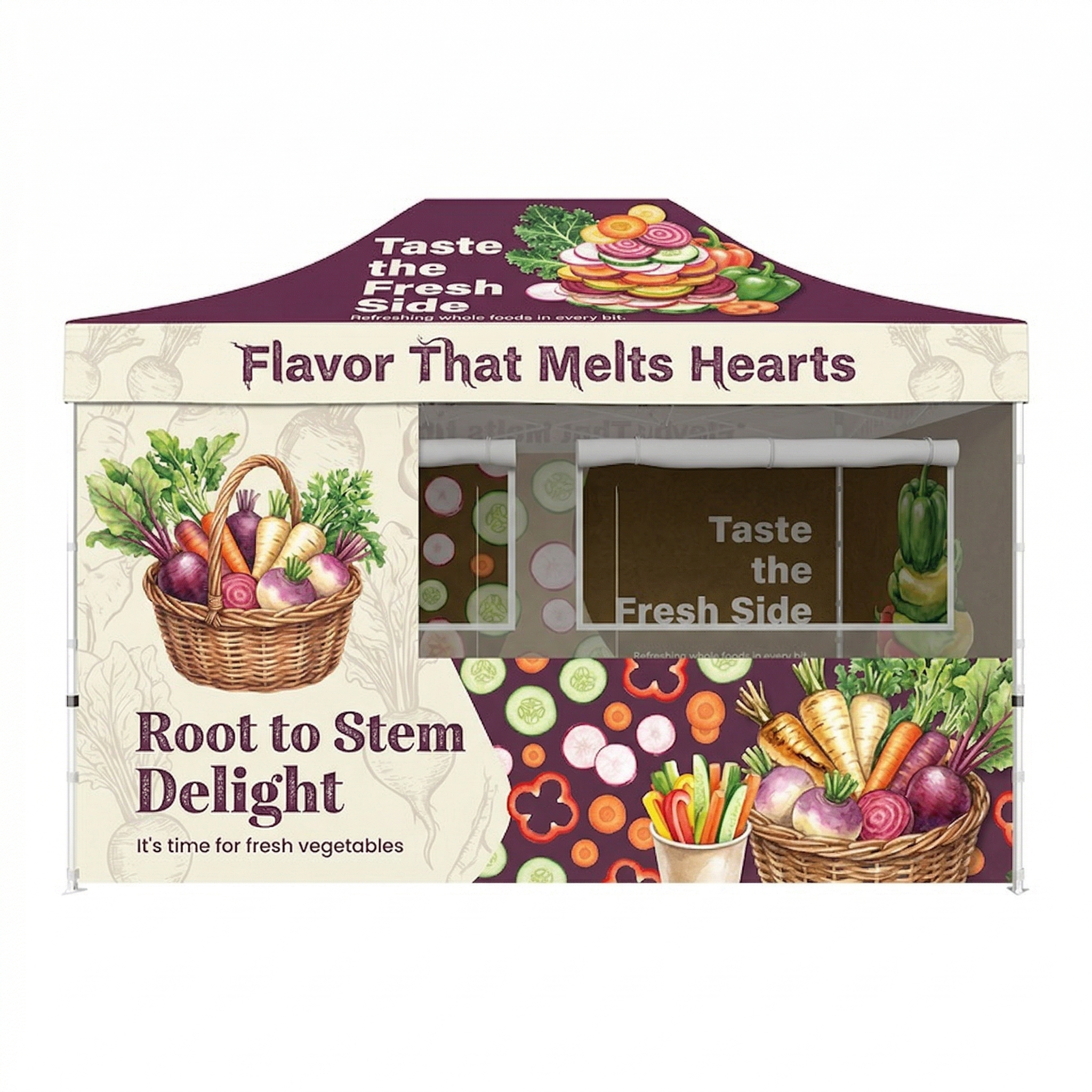 15ft x 10ft Custom Food Booth Canopy Tent