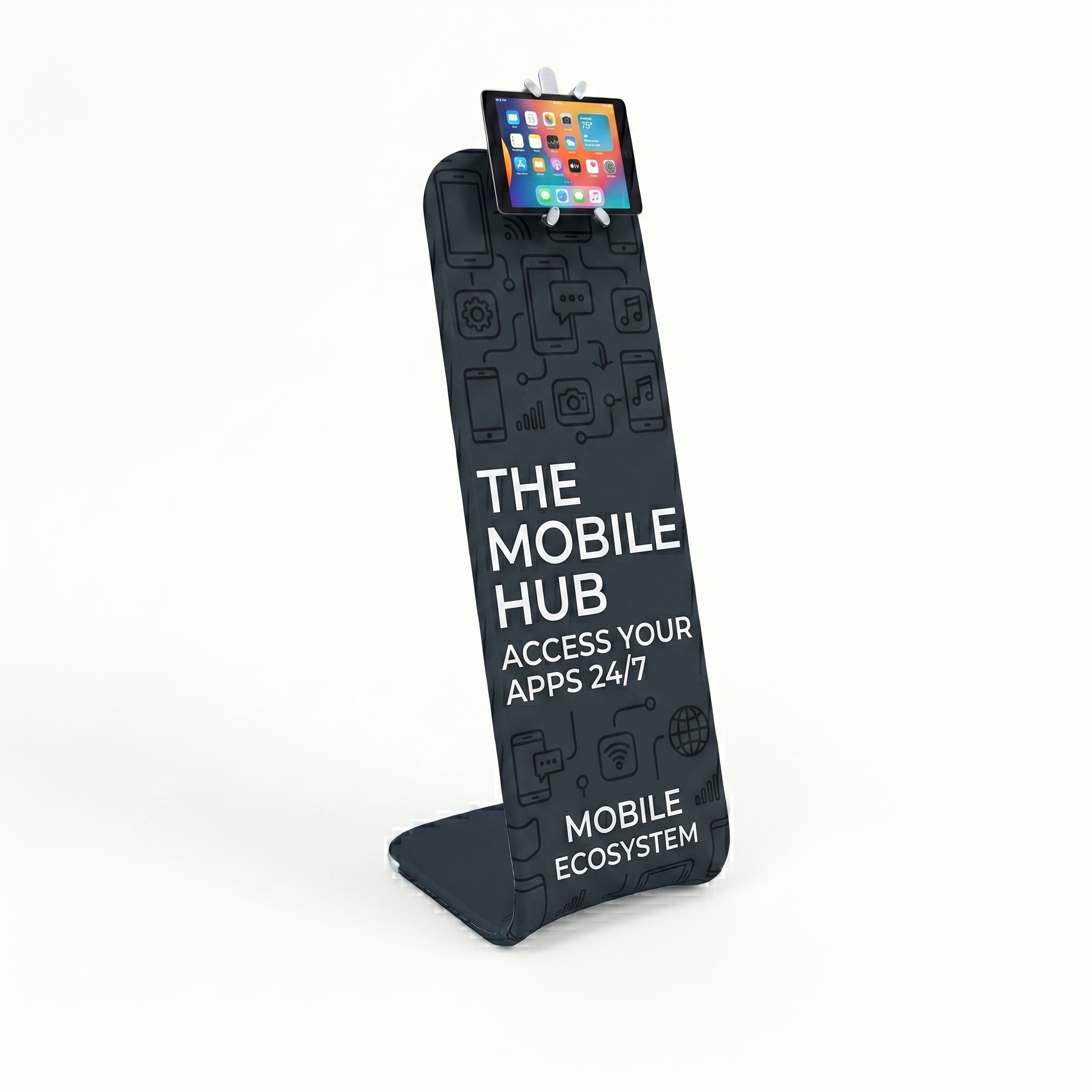 Sleek Tension Fabric Tablet Display
