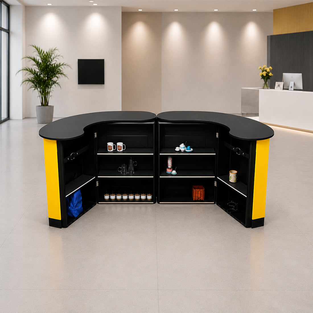 Mostrador de exhibición de tela rectangular (para exhibiciones en podios y stands)
