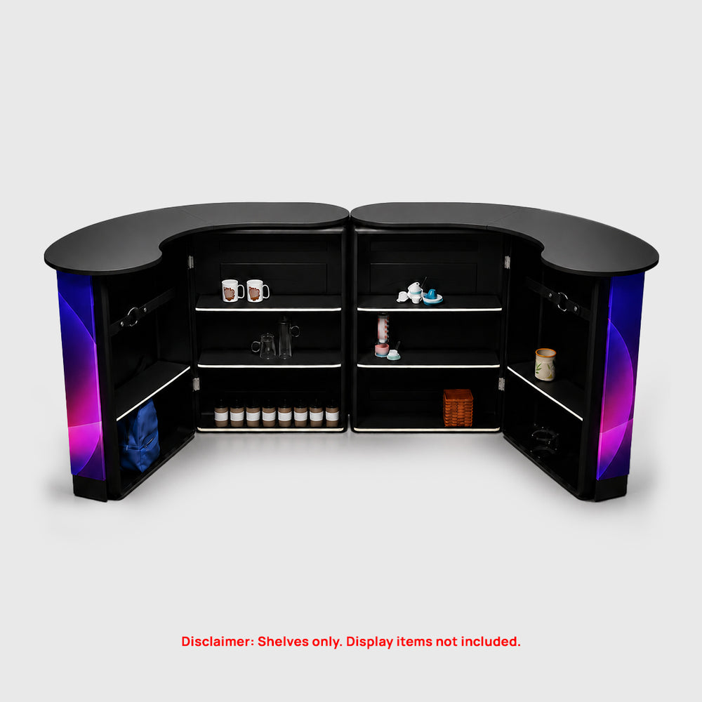 Mostrador de exhibición de tela rectangular (para exhibiciones en podios y stands)