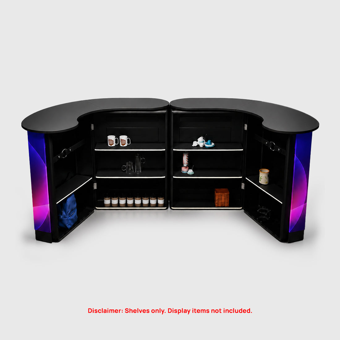 Mostrador de exhibición de tela rectangular (para exhibiciones en podios y stands)
